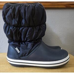 Crocs Women's Size 10 Winter Puff Boots Navy